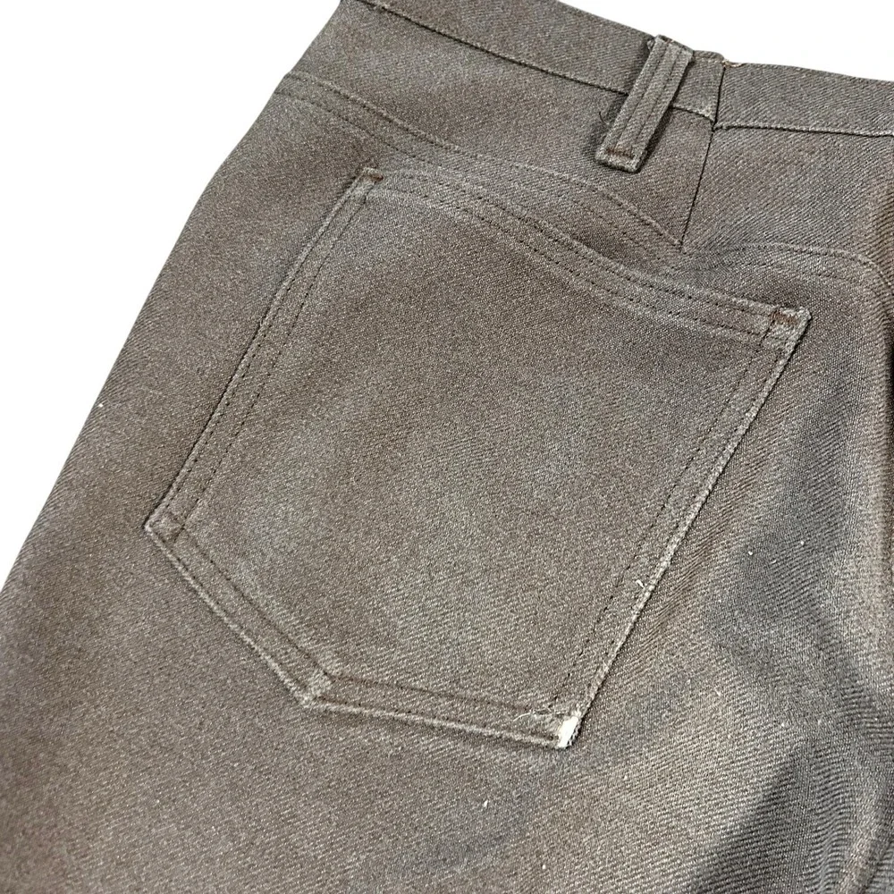Vtg 60's 70's Levi's BROWN‎ Dacron Pants USA FITS 35x29